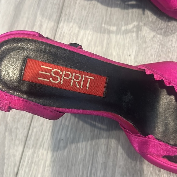 Esprit Fuchsia Strappy Chunky Heels Y2K - Picture 2 of 7